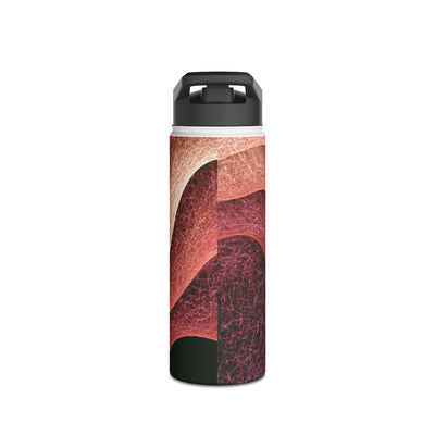 Rose Contour Waves · Insulated Water Bottle · Pink