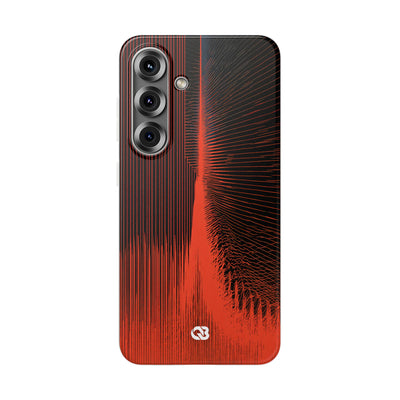 Red Lite Phone Case for Samsung - Crimson Frequency Pulse