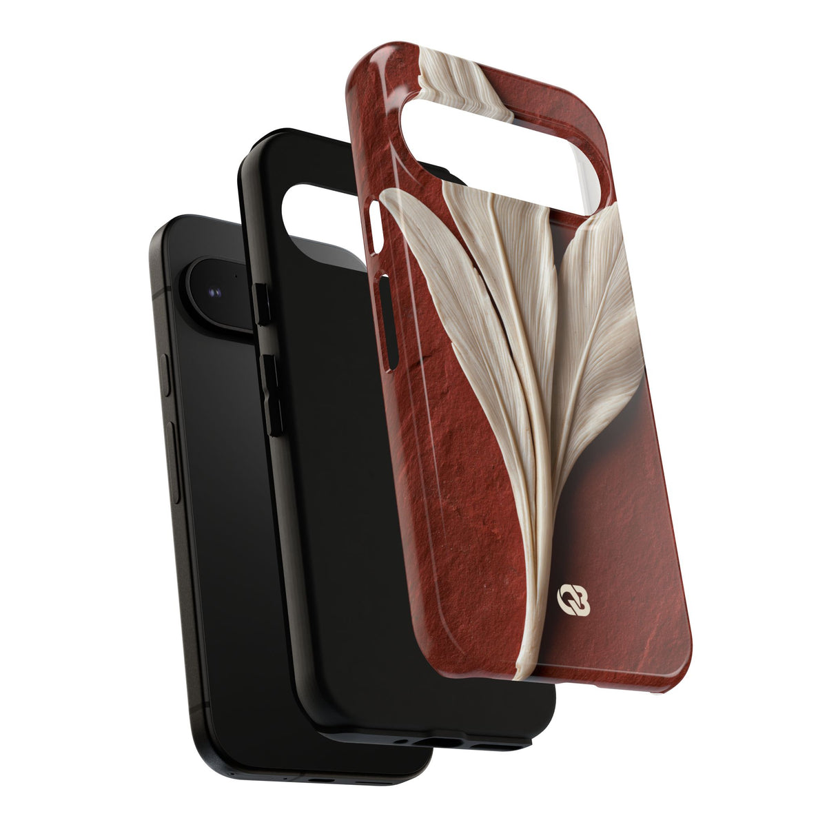 Carved Ivory Plume · Tough Phone Case for Pixel ·  Red