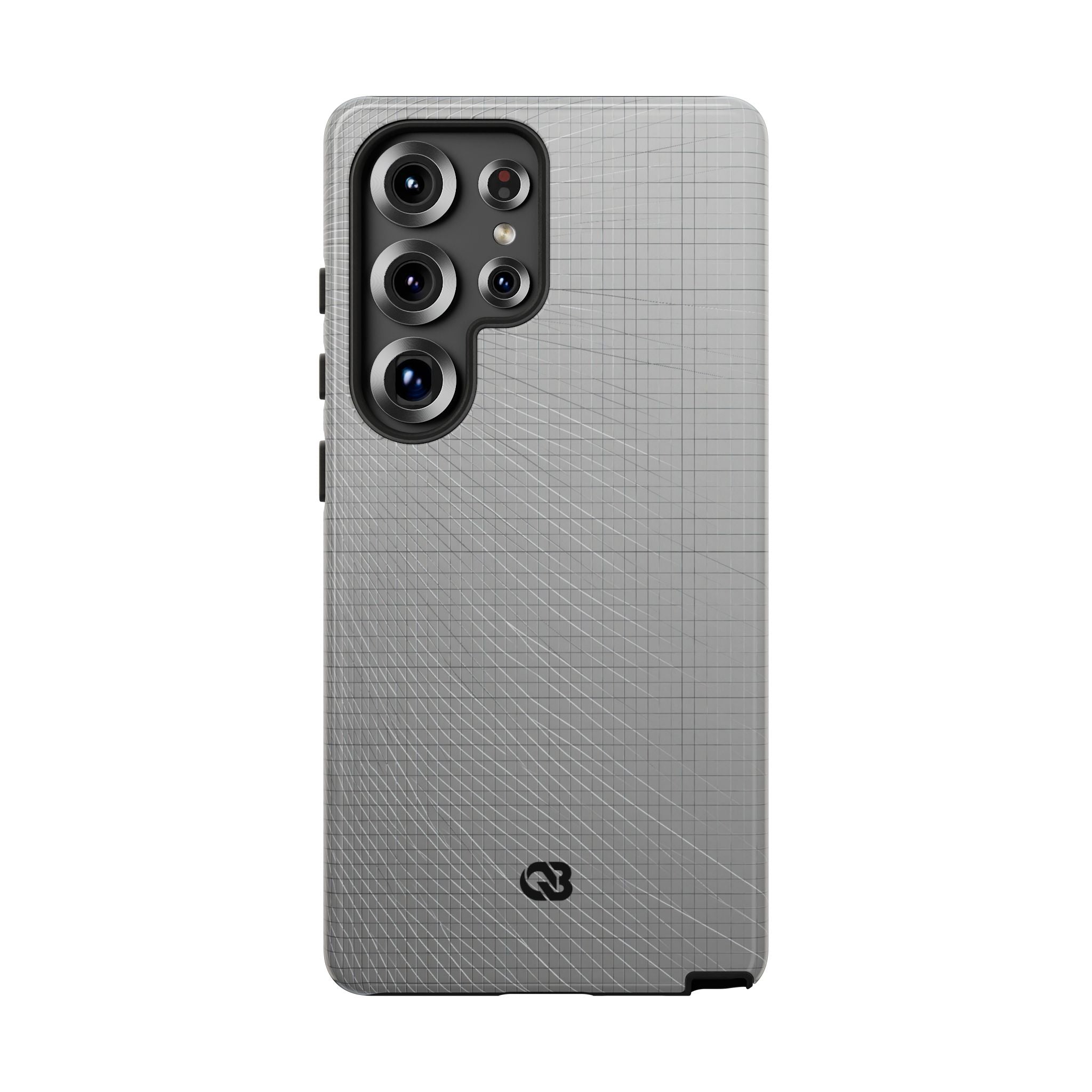Grey Tough Phone Case for Samsung - Chrome Mesh Warp