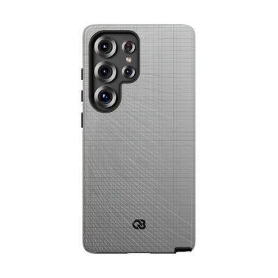 Grey Tough Phone Case for Samsung - Chrome Mesh Warp