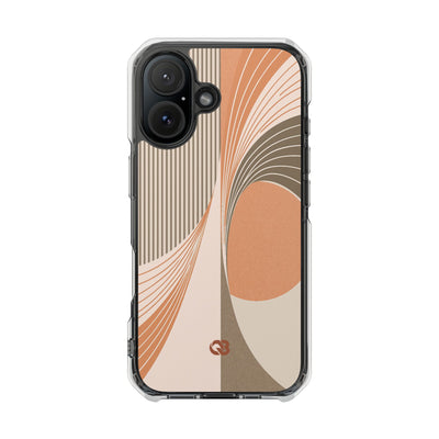 Orange Impact MagSafe Phone Case for iPhone - Desert Arc Horizon