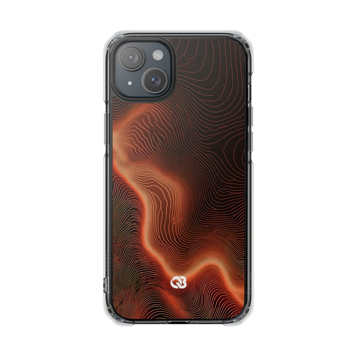 Caldera Ridge · Clear Impact Magnetic Phone Case for iPhone · Orange