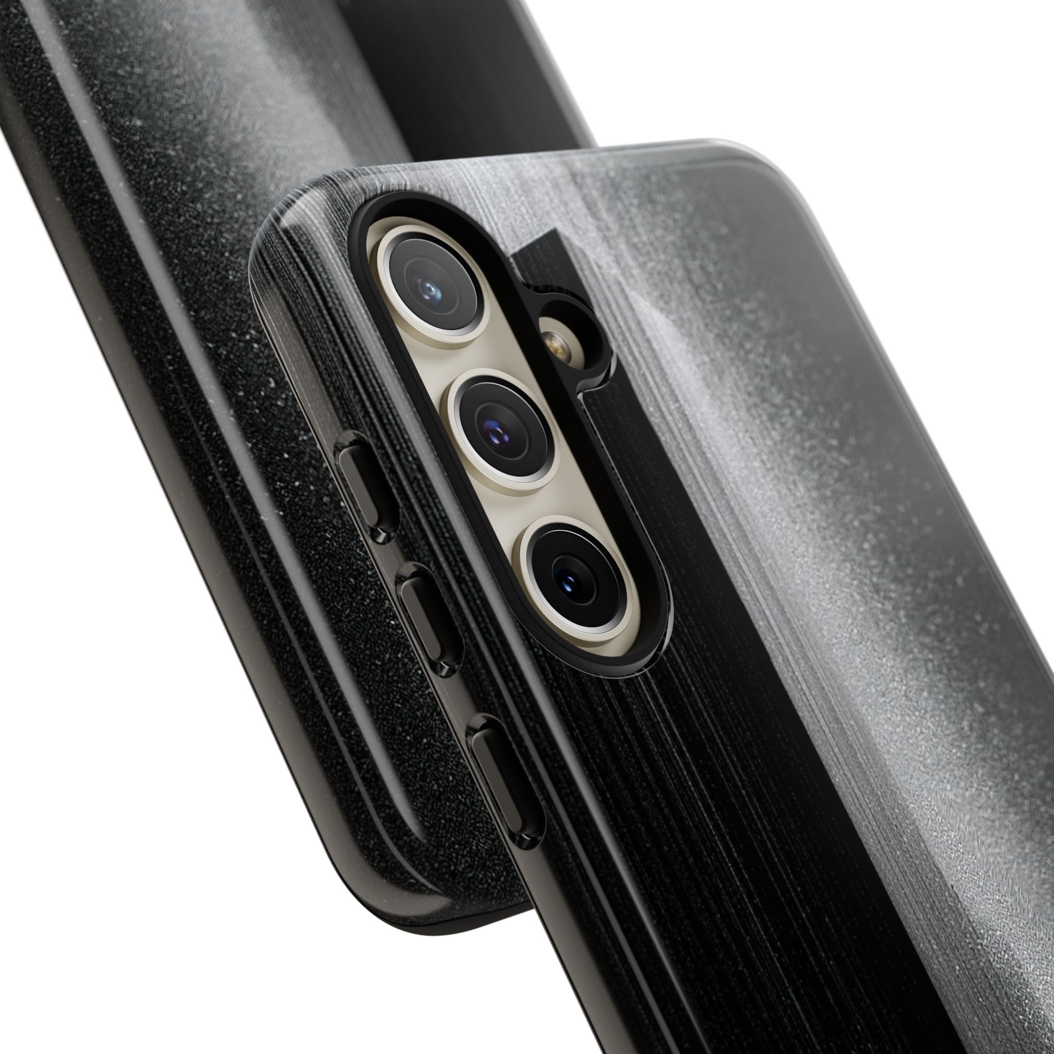 Black Tough Phone Case for Samsung - Brutalist Pixel Monolith