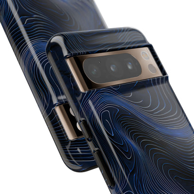 Blue Tough Phone Case for Google Pixel - Cobalt Contour Ridge