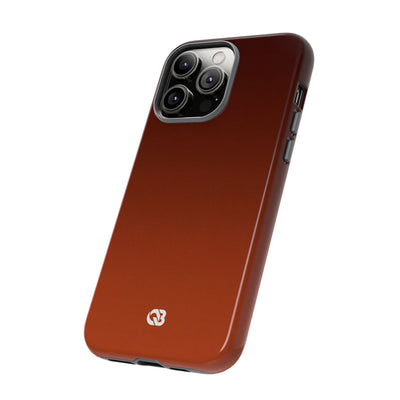 Orange Tough Phone Case for iPhone - Obsidian Ember Fade