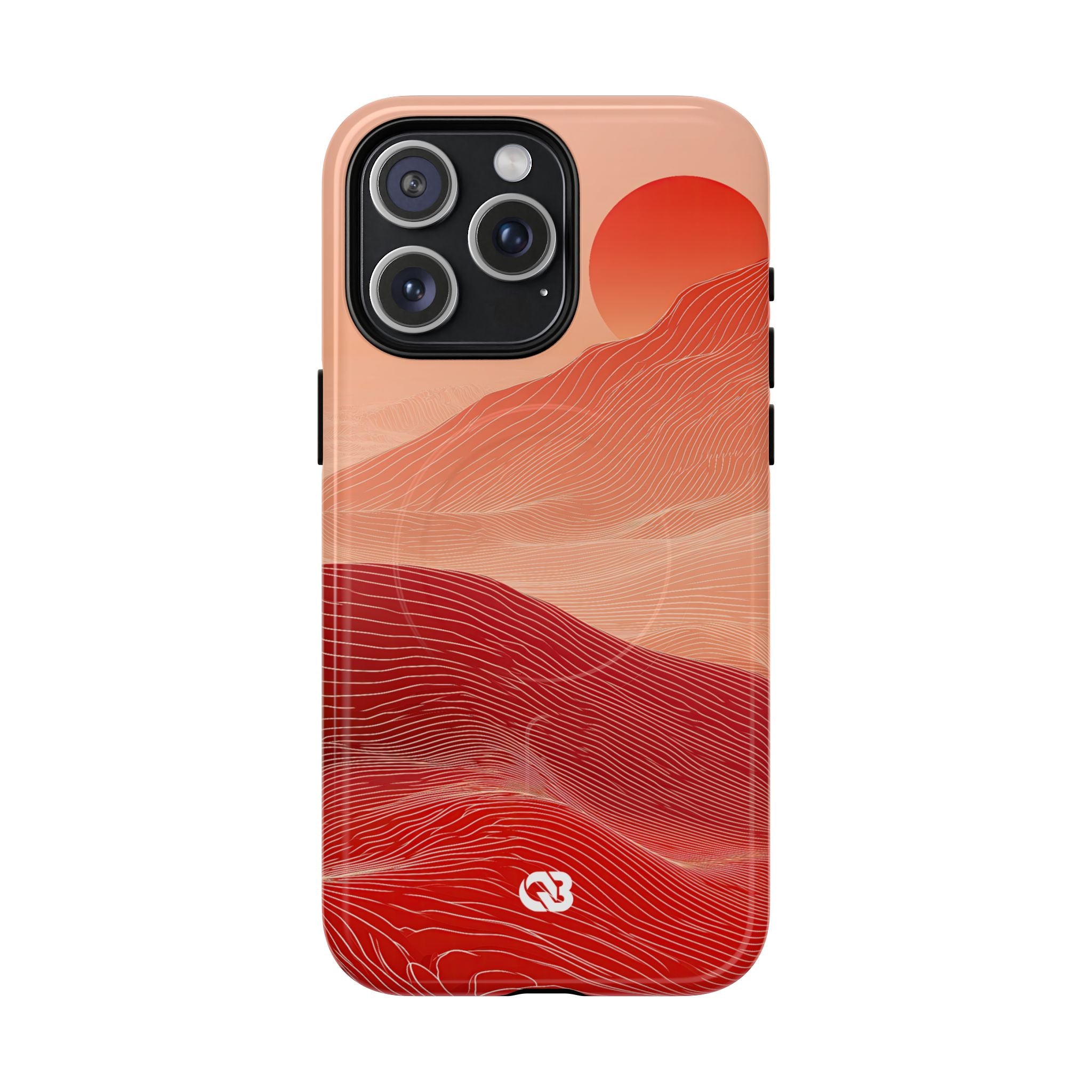 Red Tough 2.0 Magsafe Phone Case for iPhone - Crimson Ridge Lines