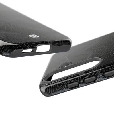 Obsidian Contour Elevation · Tough Phone Case for Samsung · Black