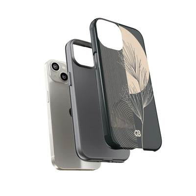 Black Tough Phone Case for iPhone - Obsidian Sand Willow