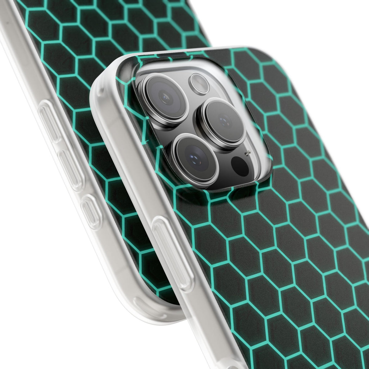 Neon Hex Spectrum · Lite Phone Case for iPhone ·  Teal