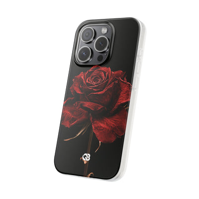 Crimson Noir Rose · Lite Phone Case for iPhone ·  Black