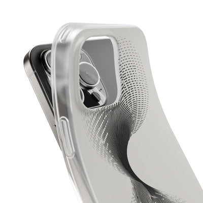 White Lite Phone Case for iPhone - Linear Torsion Grid