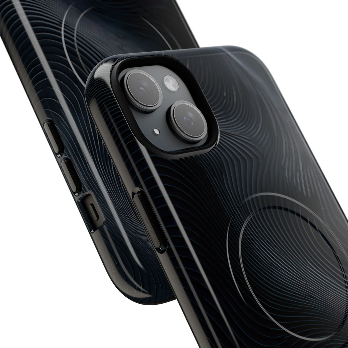 Black Tough 2.0 Magsafe Phone Case for iPhone - Obsidian Ridge Flux