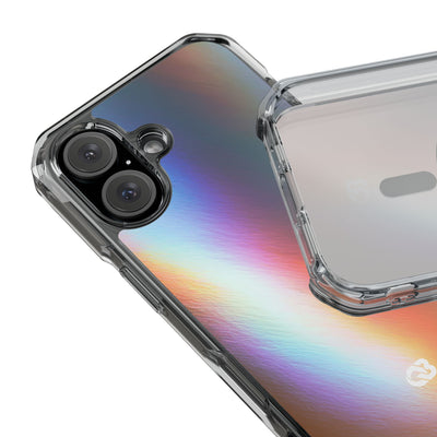 Prismatic Ray · Clear Impact Magnetic Phone Case for iPhone · Blue