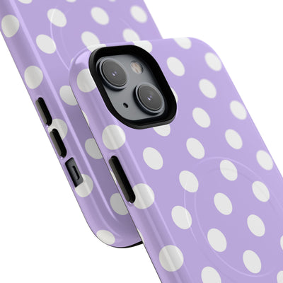 Lavender Polka Grid · Tough+ Phone Case for iPhone · Magsafe