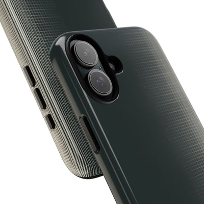 Grey Tough Phone Case for iPhone - Charcoal Tech Grid