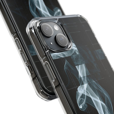Black Impact MagSafe Phone Case for iPhone - Arctic Vapor Grid