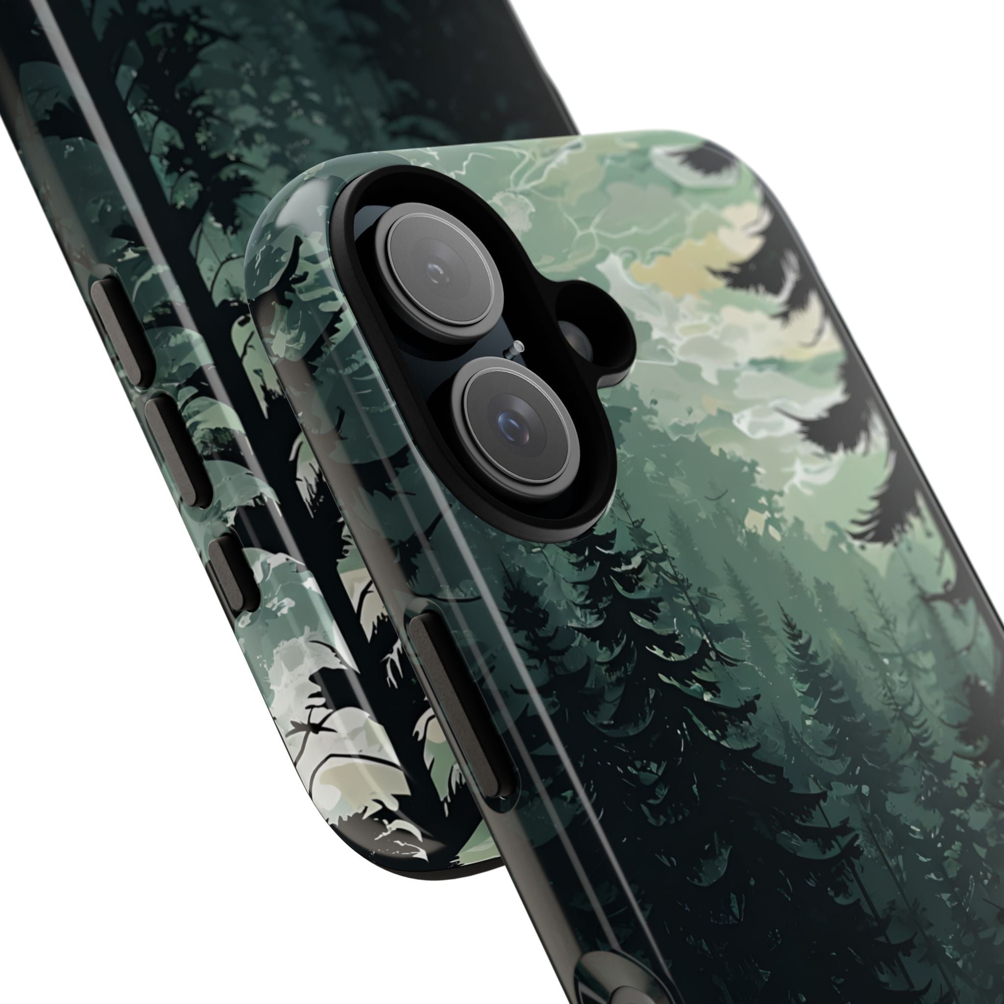 Misty Pine Shadow · Tough Phone Case for iPhone