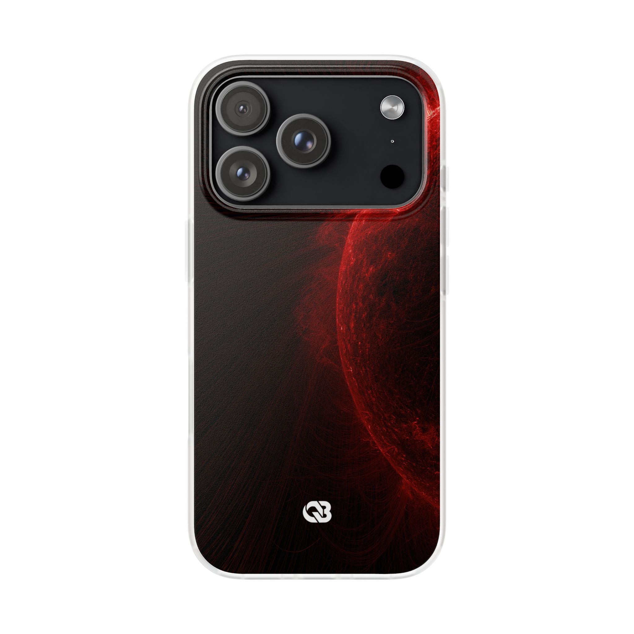 Red Lite Phone Case for iPhone - Solar Crimson Flare