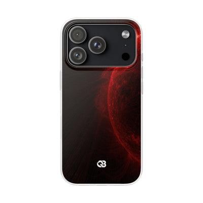 Red Lite Phone Case for iPhone - Solar Crimson Flare