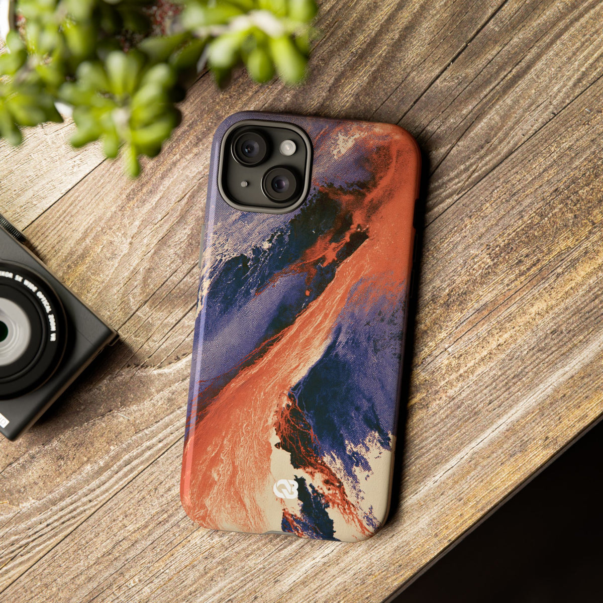 Solar Aura Drift · Tough Phone Case for iPhone · Orange