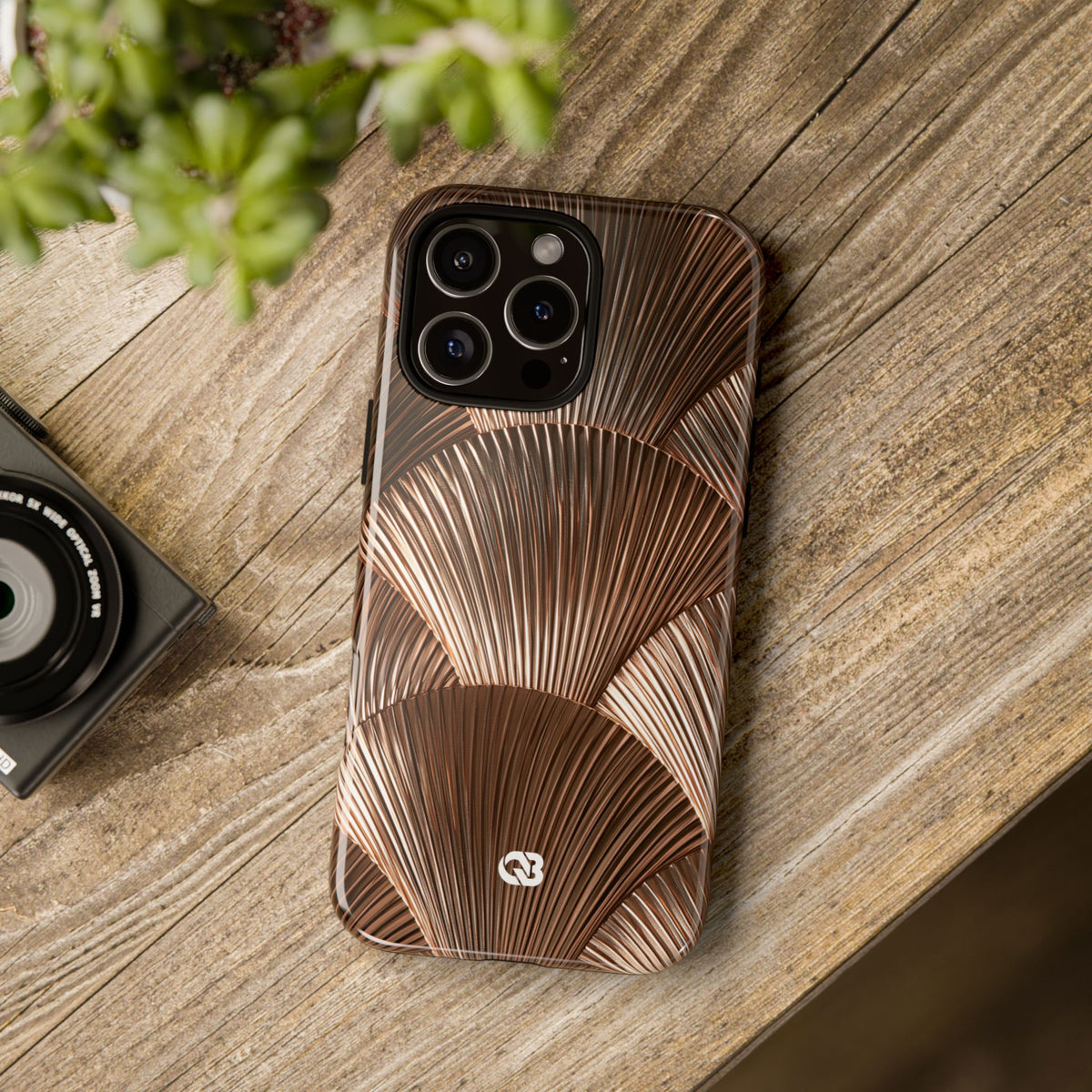 Rose Gilded Fan · Tough Phone Case for iPhone · Gold