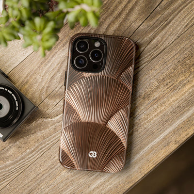 Rose Gilded Fan · Tough Phone Case for iPhone · Gold