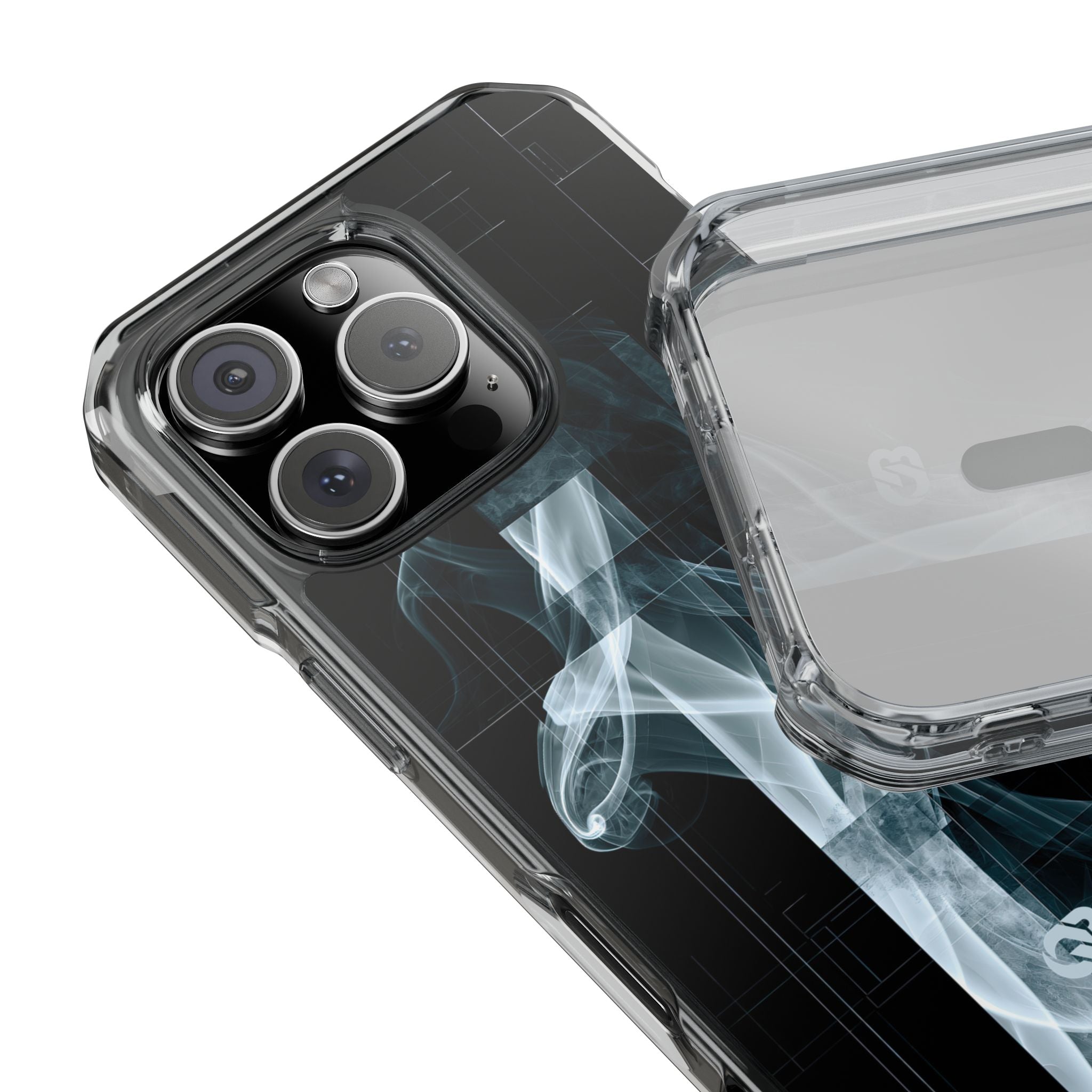 Black Impact MagSafe Phone Case for iPhone - Arctic Vapor Grid