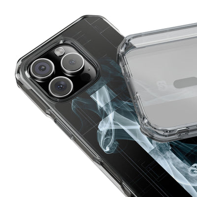 Black Impact MagSafe Phone Case for iPhone - Arctic Vapor Grid
