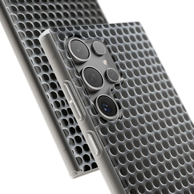 Brushed Perforated Steel · Lite Phone Case for Samsung · Silver