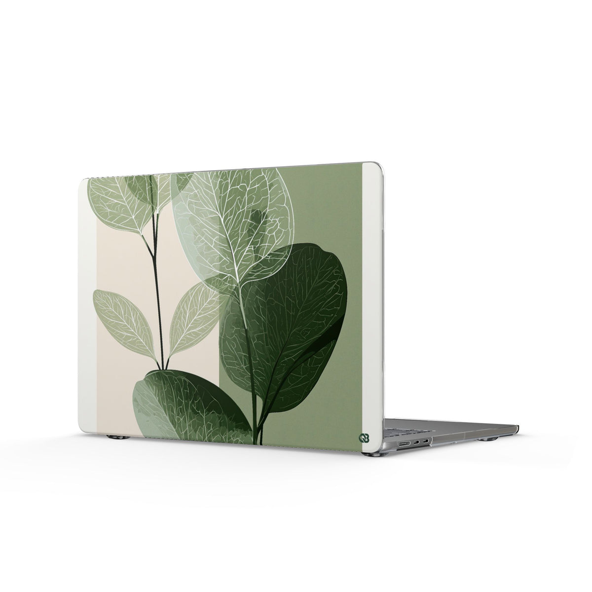 Layered Eucalyptus Study · Clear Hard Case for MacBook · Green