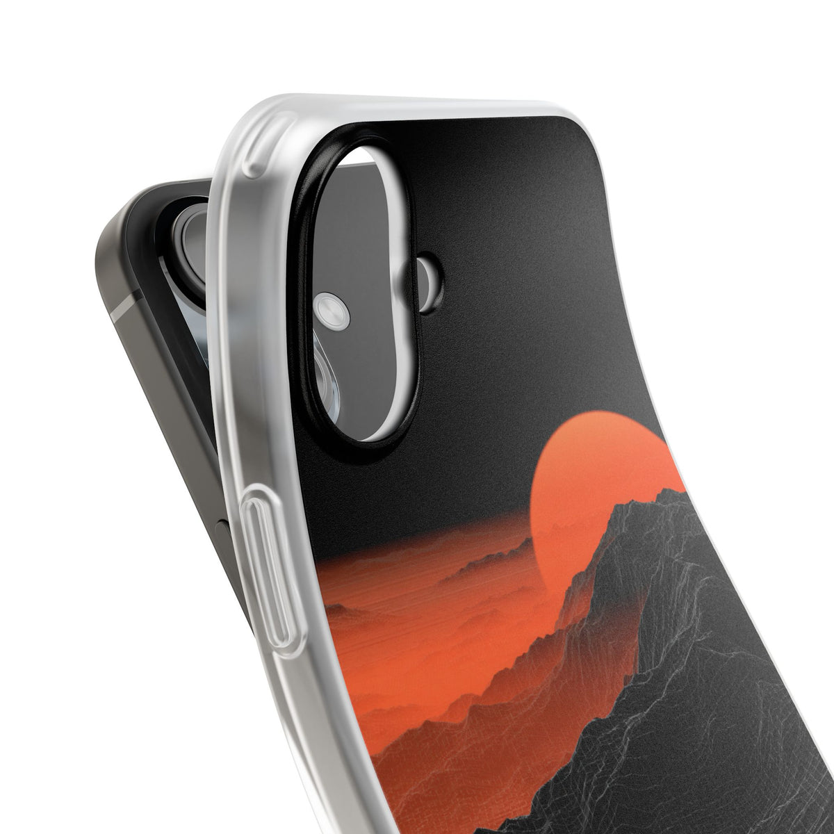 Solar Ridge Mesh · Lite Phone Case for iPhone ·  Black