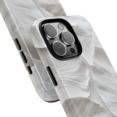 Sculpted Ivory Leaves · Tough Coque de téléphone pour iPhone