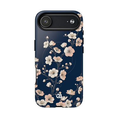 Midnight Plum Blossom · Tough 2.0 Magnetic Phone Case for iPhone · Blue