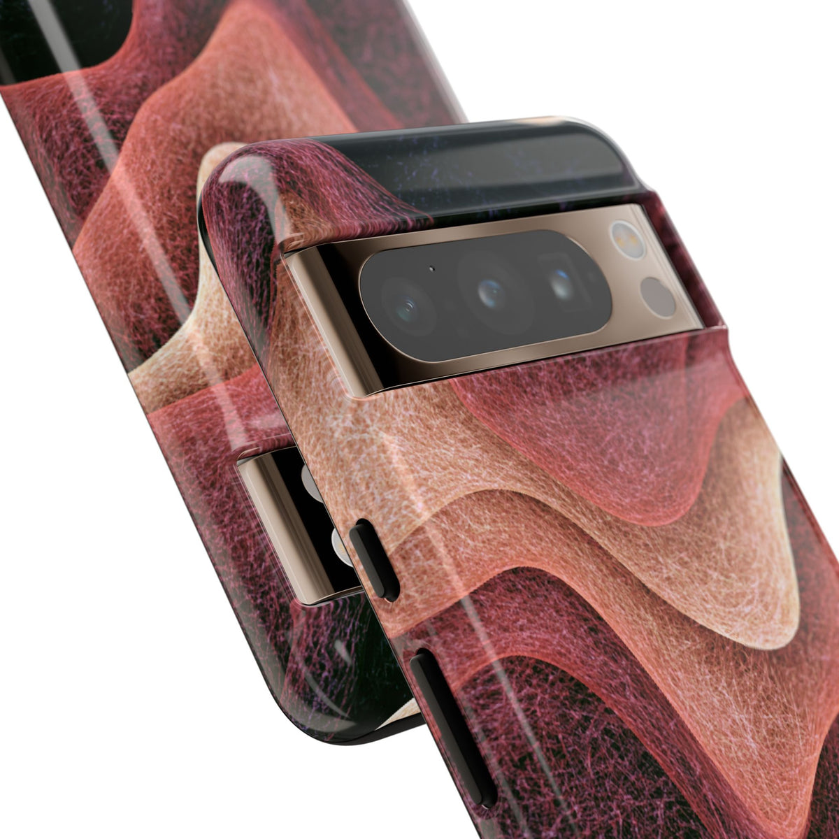 Rose Contour Waves · Tough Phone Case for Pixel ·  Pink