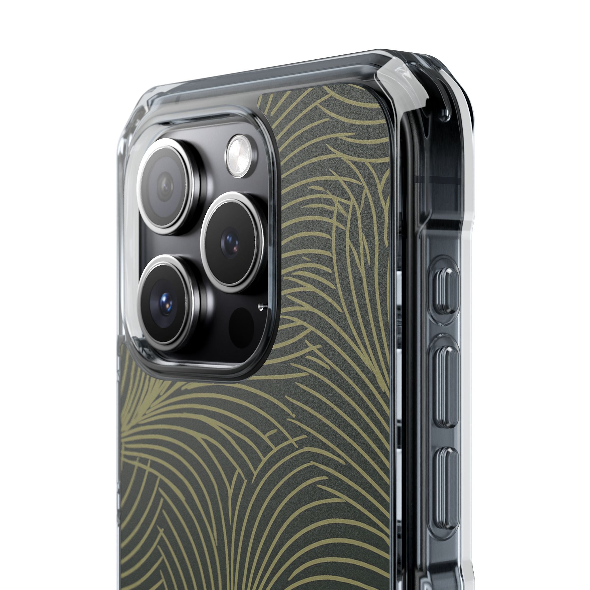 Green Impact MagSafe Phone Case for iPhone - Dark Olive Plume
