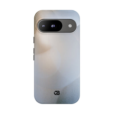 White Tough Phone Case for Google Pixel - Frosted Ribbed Sphere