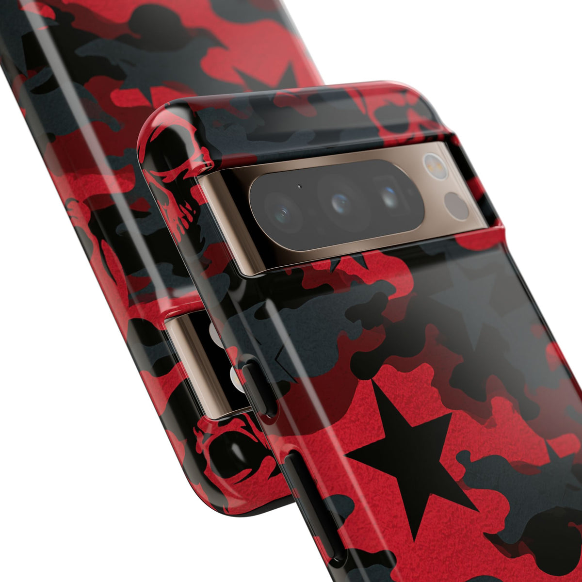 Crimson Skull Camo · Tough Phone Case for Pixel ·  Red