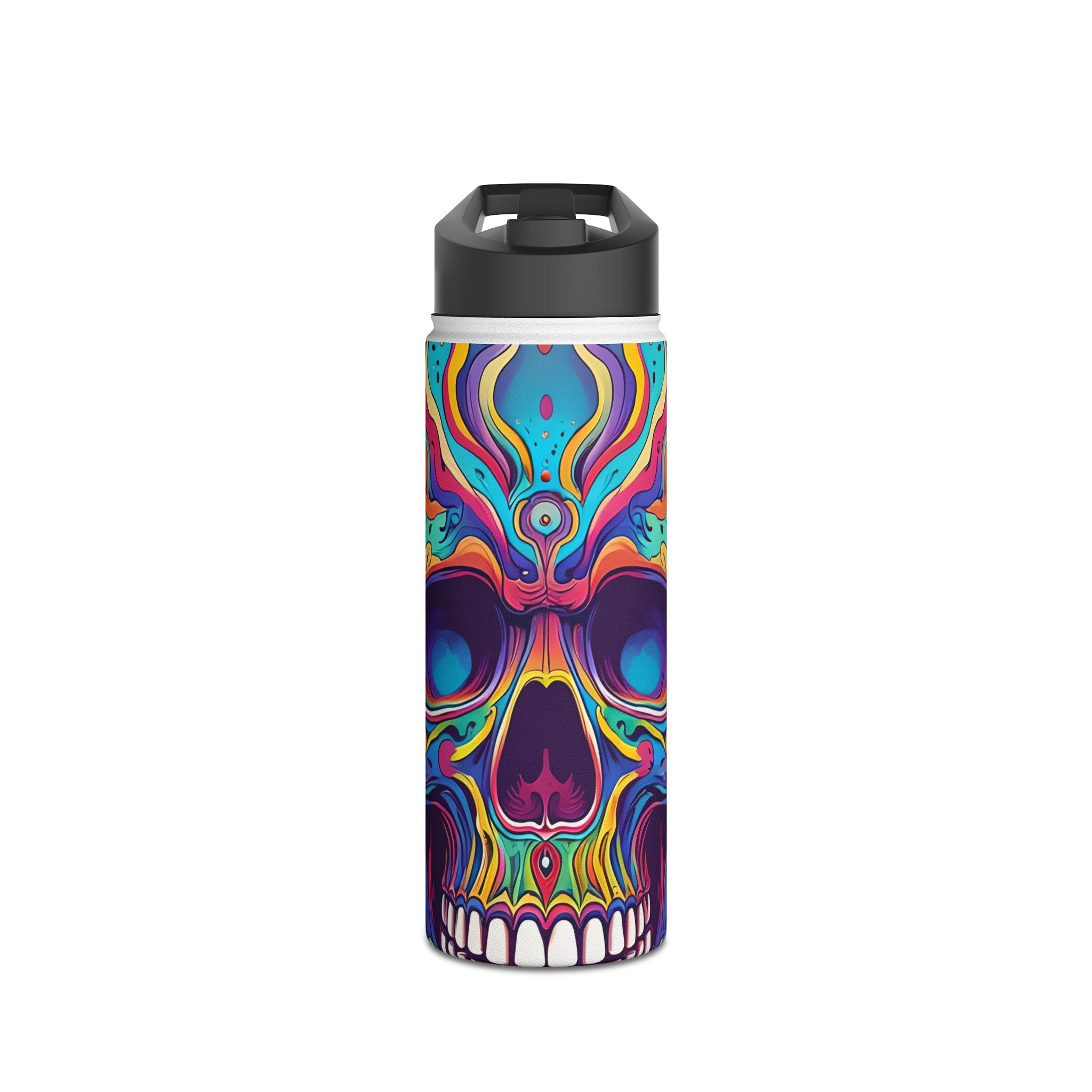 Psychedelic Skull - Stainless Steel Water Bottle