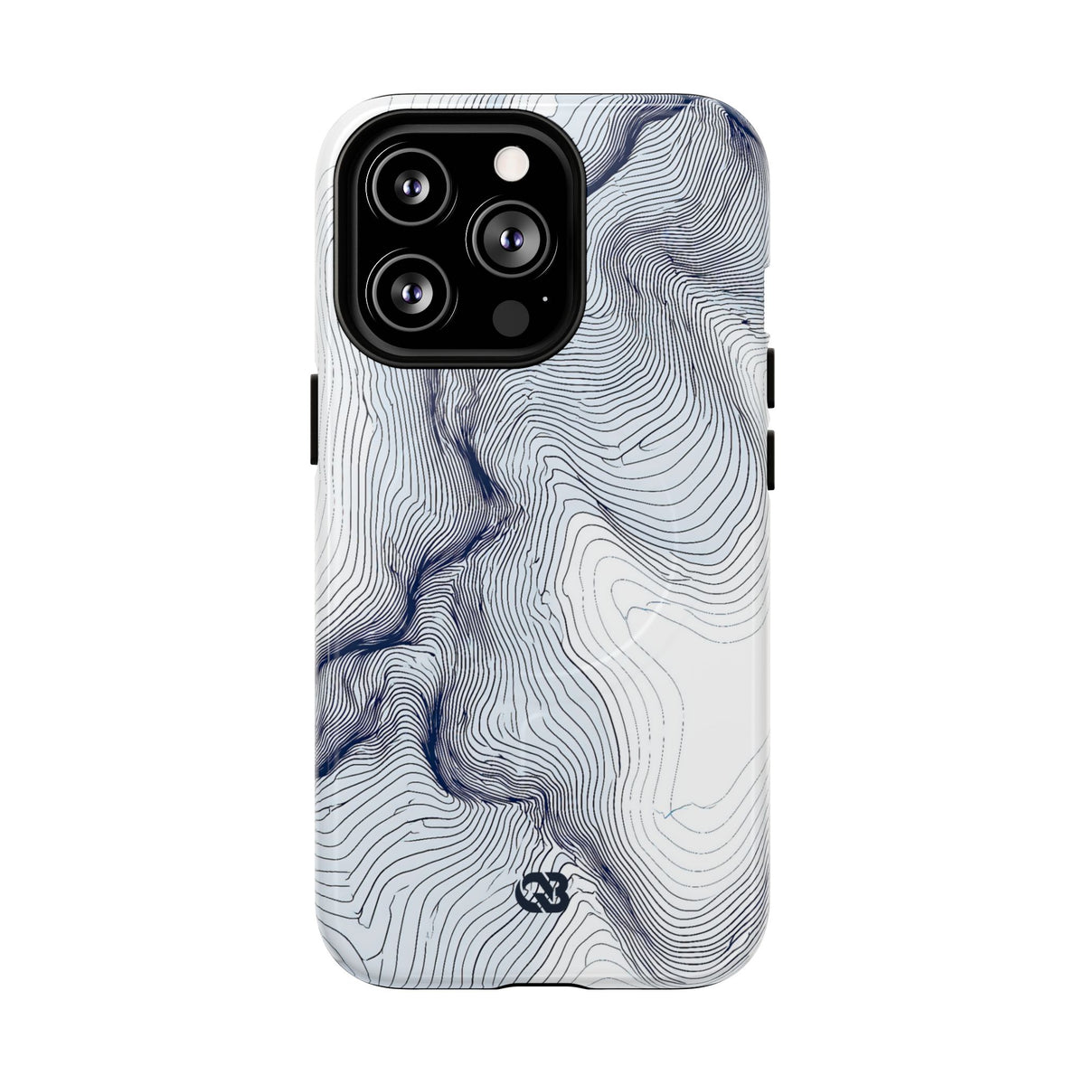 Nordic Ridge Contour · Tough 2.0 Magnetic Phone Case for iPhone · White