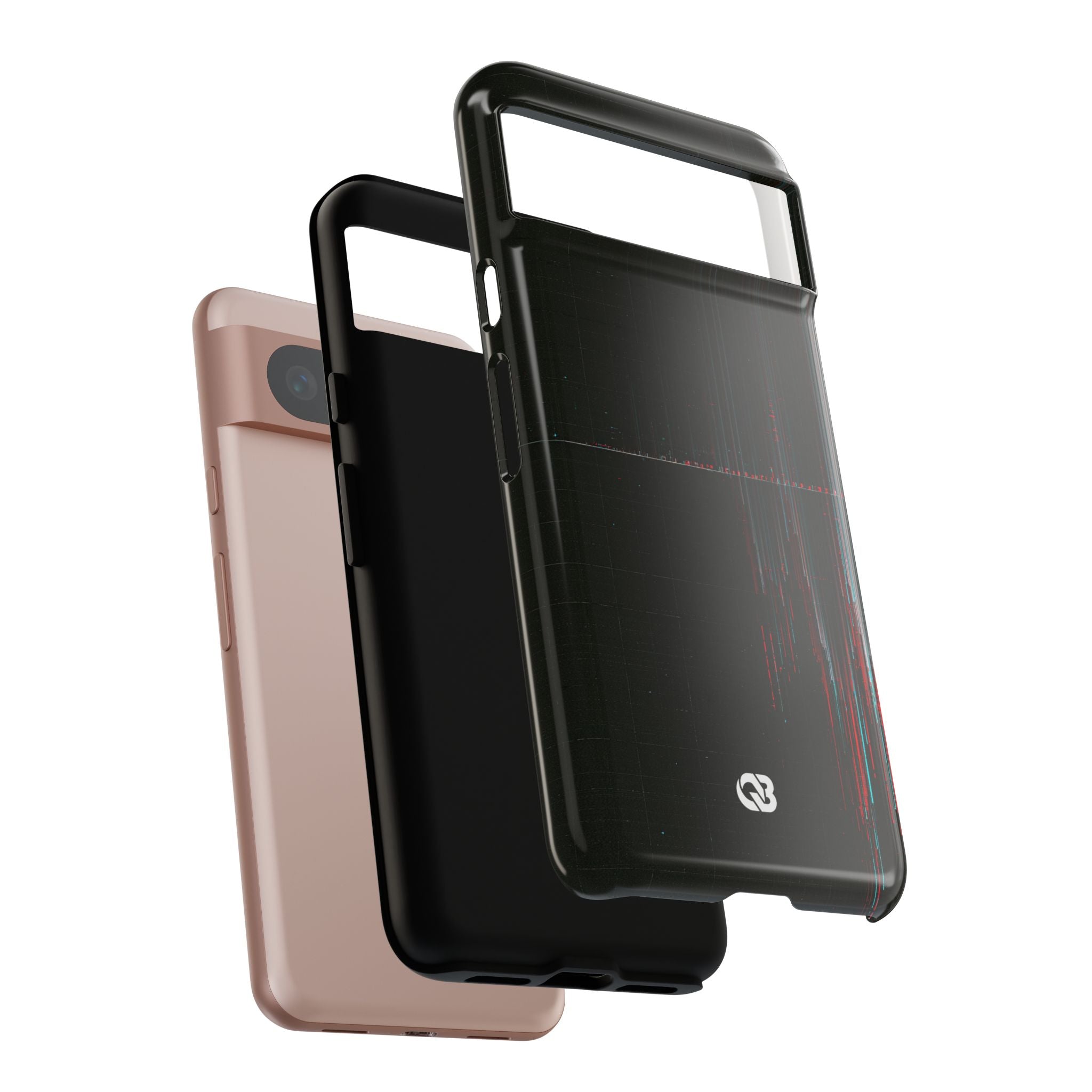 Black Tough Phone Case for Google Pixel - Corrupted Data Stream
