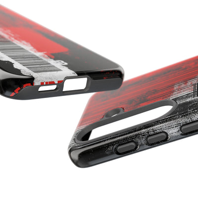 Distorted Barcode · Tough Phone Case for Samsung · Black