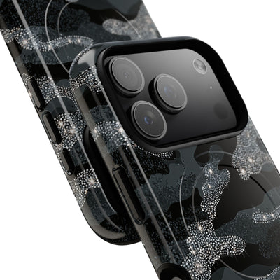 Glitter Shadow Camo · Tough 2.0 Magnetic Phone Case for iPhone · Black