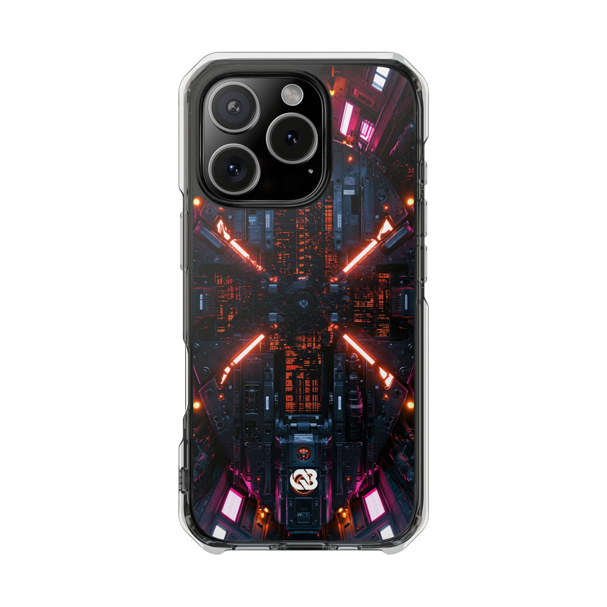 Cybernetic Reactor Core · Clear Impact Magnetic Phone Case for iPhone · Black