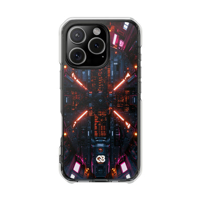 Cybernetic Reactor Core · Clear Impact Magnetic Phone Case for iPhone · Black