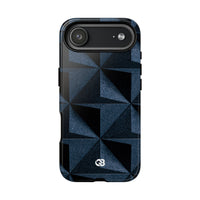 Blue Tough Phone Case for iPhone - Indigo Basalt Facets