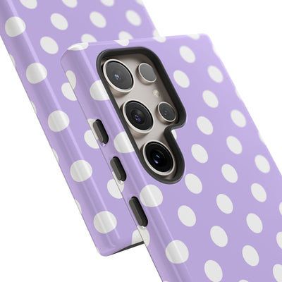Lavender Polka Grid · Tough Θήκη για Samsung