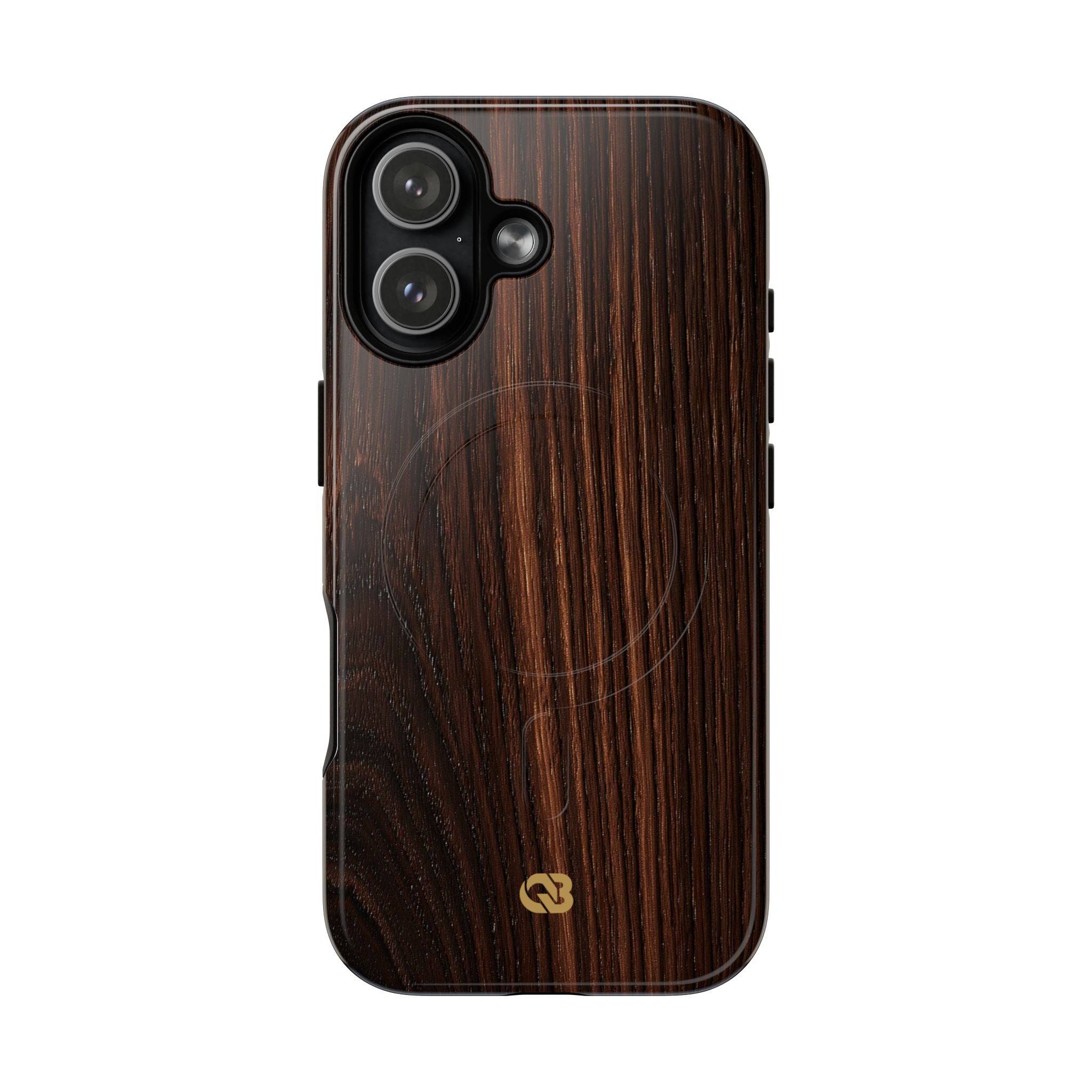 Brown Tough 2.0 Magsafe Phone Case for iPhone - Burnished Mahogany Grain