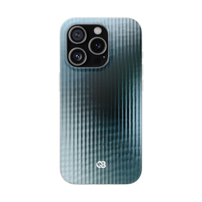 Blue Lite Phone Case for iPhone - Glacial Reeded Glass