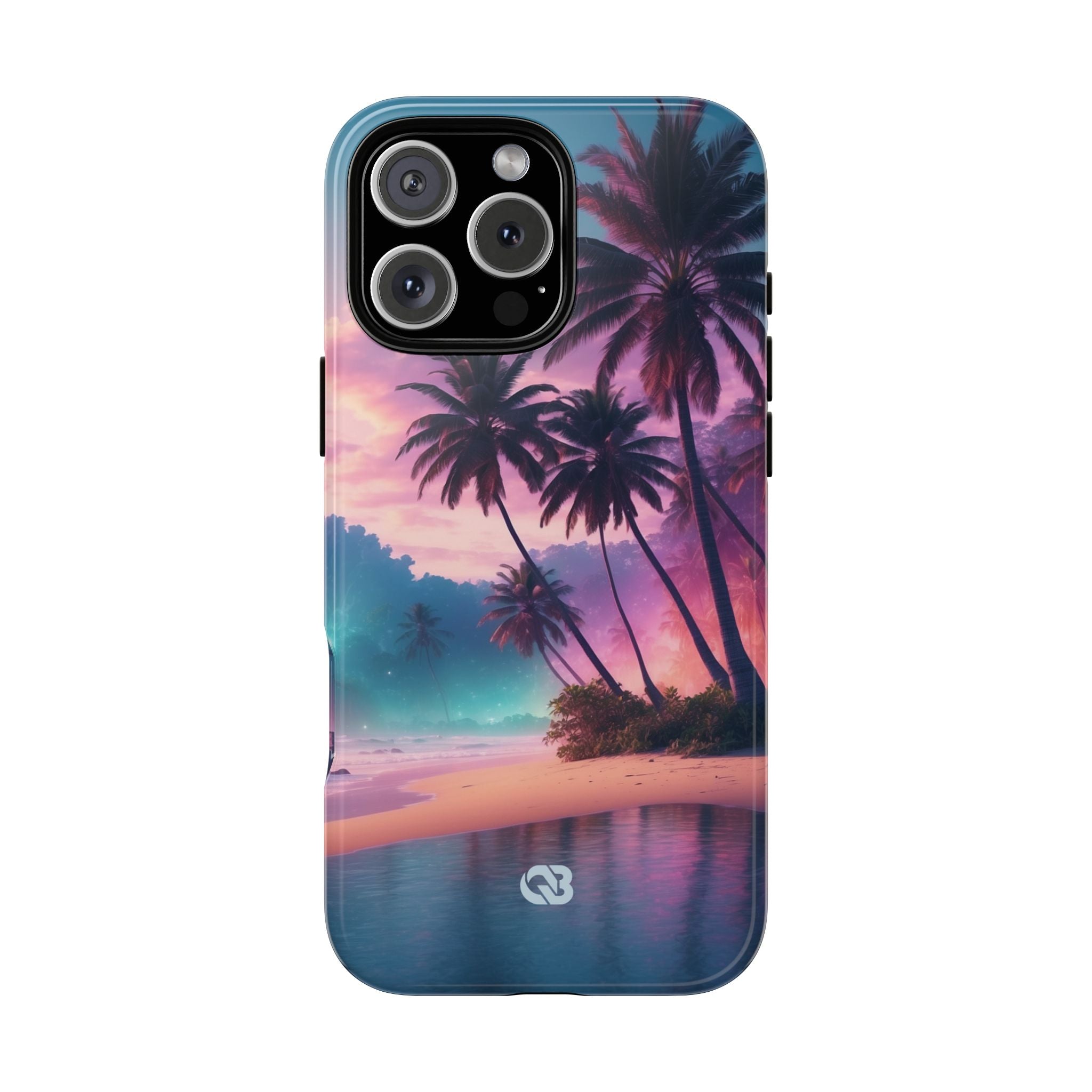 Neon Shore Palms · Tough Handyhülle für iPhone